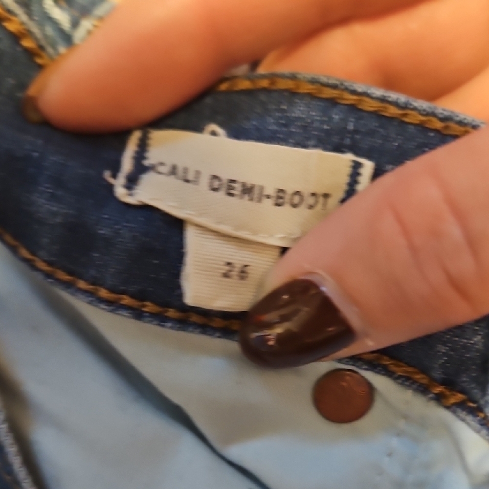 Madwell Cali Demi Boot Deconstructed Hem Jeans - Picture 7 of 12